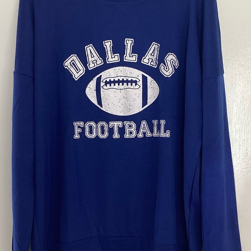 Haute Edition Blue Graphic Tee Long sleeve